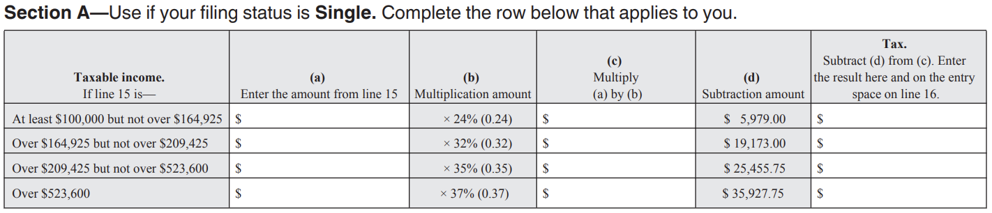 2021 Tax Brackets - Single